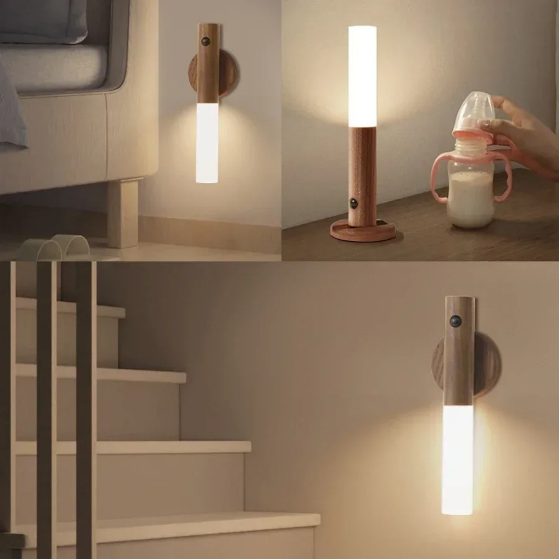Luz Noturna com Sensor de Movimento | Ajuste de Cor | Recarregável | Portátil