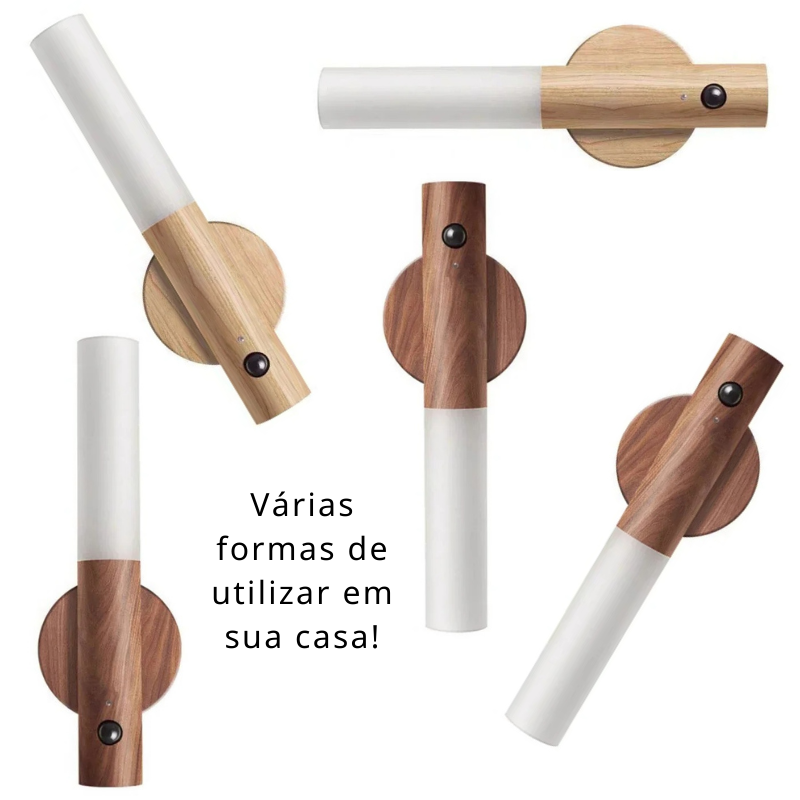Luz Noturna com Sensor de Movimento | Ajuste de Cor | Recarregável | Portátil