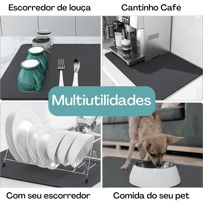 Base Ultra Absorvente | Escorrer a Louça | Proteção de Respingos