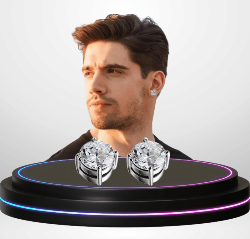 Brincos Magnéticos em Aço Inoxidável Masculino