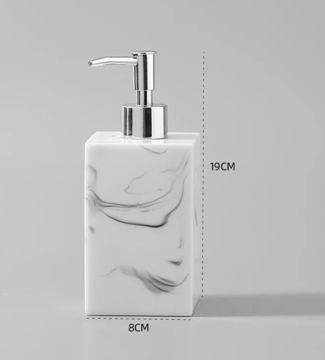 Dispenser em Resina Marmorizada para Sabonete/Shampoo