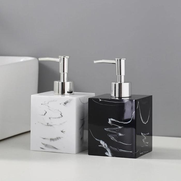 Dispenser em Resina Marmorizada para Sabonete/Shampoo