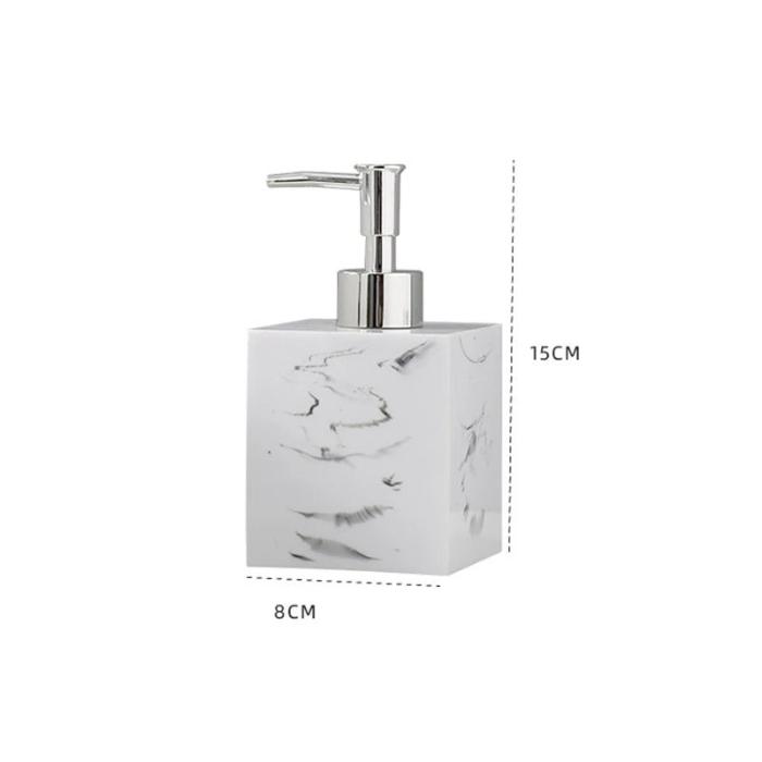 Dispenser em Resina Marmorizada para Sabonete/Shampoo
