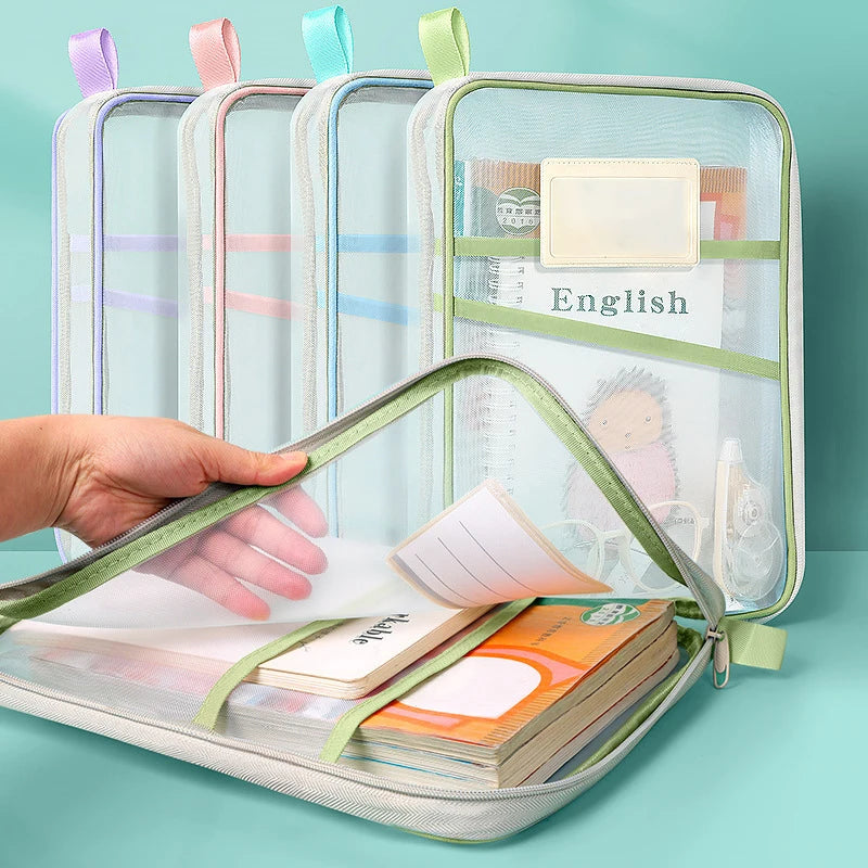 Bolsa Arquivo em Malha de Nylon | Organização e Praticidade no Seu Dia a Dia